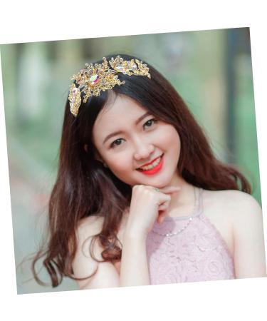 Ipetboom Decorative Rhinestone Hairpin Rhinestone Hair Comb Wedding Hair Accessories Rhinestone Hair Pin Hair Clip Tiara Hair Accessories for Girls Hair Piece Bride Modeling Zinc Alloy - Buy Online on GoSupps.com