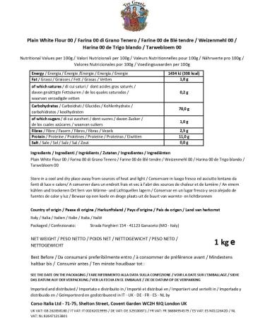 Tre Grazie Premium Italian Soft Wheat Flour 00 - Perfect for Pizza Making (1Kg) - Buy Online on GoSupps.com