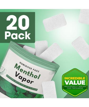 Buy 20 Pack Berkland Menthol Eucalyptus Humidifier Pads | Universal Vapor Pads for VKs Crane & More | Natural Waterless Vaporizers for Cold/Flu Relief - Buy Online on GoSupps.com