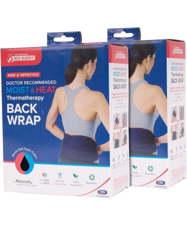 Bed Buddy 2-Pack Deep Penetrating Back Wrap Heat Pad - Microwaveable & Moist Heating Pad for Back, Neck, and Muscle Pain Relief - Buy Online on GoSupps.com