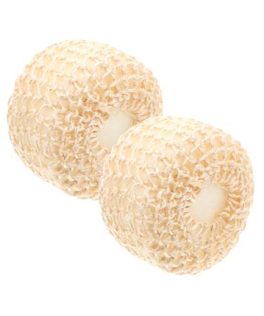 FOMIYES 2pcs Sisal Sponge Ball Bath Sponge Shower Ball Small Body Scrubbers Comfortable Body Scrubbers Portable Shower Scrubber Shower Supplies Bath Ball Shower Balls for Bathing