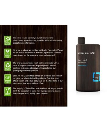 Every Man Jack Signature Mint Body Wash 16.9 oz - Refreshing Men's Shower Gel - Buy Online on GoSupps.com