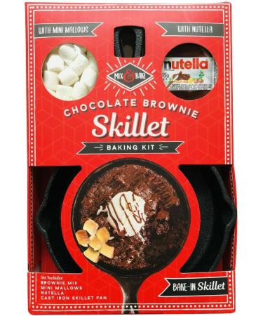 Chocolate Brownie Cast Iron Skillet Baking Kit - Bake Irresistibly Gooey Brownies with a Rustic Twist - Homemade Delicious Recipe - Delightful Treats - Buy Online on GoSupps.com