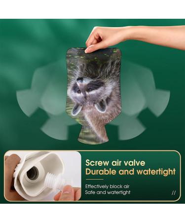 Raccoon Hot Water Bottle with Plush Cover - Hand Warmer for Adults & Children | 26.5x15.3cm - Comfort & Warmth Worldwide - Buy Online on GoSupps.com