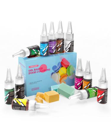 Oil Based Food Coloring for Chocolate 12 Colors Edible Food Dye for Sugar Candy Melts, Cherrysea Oil Frosting Icing Dye for Baking Cookies Fondant Food Color for Cake Decorating - 0.35 Fl. Oz Bottles - Buy Online on GoSupps.com