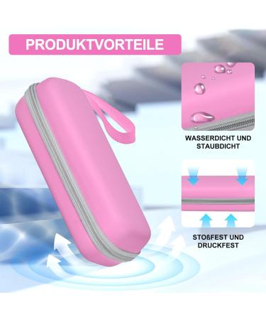 Buy Tunyinsh Travel Case for Oral-B & Philips Sonicare Electric Toothbrush - Portable Pink Case with 2 Heads & Silicone Cover - Buy Online on GoSupps.com