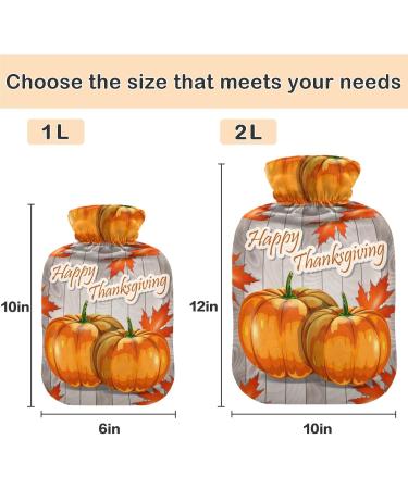 Shop Naanle Pumpkins Thanksgiving Hot Water Bottle | 2L Transparent Heat Bottle for Pain Relief & Warmth | Ideal for Bed Hands & Feet - International Shipping Available - Buy Online on GoSupps.com