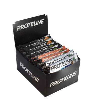 Rif Sp z oo PROTELINE Mix Protein Bars Salted Caramel Coffee Coconut & Chocolate Mix Protein Bars Salted Caramel Coffee Coconut & Chocolate 24x40g