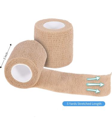 Ivy Medical Care 6Pcs Self Adhesive Bandage Wrap Rolls 5 Yards Cohesive Bandage for Strains & Compression - Buy Online on GoSupps.com