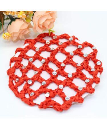 9 Piece Dutt Network Bun Hairstyle Aid - Fabric Knot for Gymnastics Ballet & Dance with Rhinestones - Buy Online on GoSupps.com
