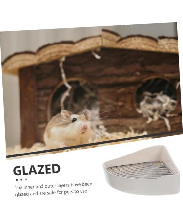 Yardwe Small Pet Ceramic Toilet -Fall Bunny Potty Indoor Pet Potty for Dogs Hamster Potty Ceramic Pet Toilet Hamster Litter Pan Hamster Toilet Bunny Litter Pan Cat Litter Boxes 24x18.5cm White - Buy Online on GoSupps.com