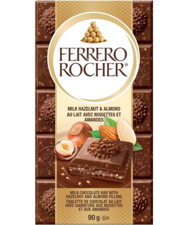 FERRERO ROCHER Fine Hazelnut Milk Chocolate Gift Box 48 Count Ideal Hostess Gift 600g & Premium Chocolate Bar Milk Chocolate with Hazelnuts and Almonds Bar 90g - Buy Online on GoSupps.com