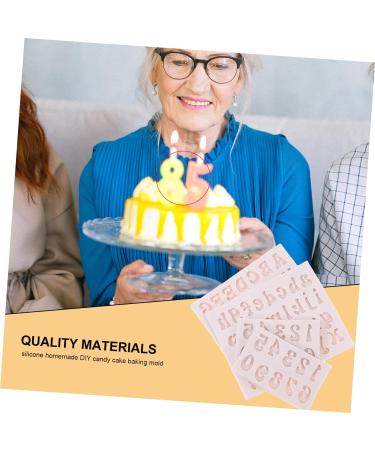 OUNONA 12 Pcs Silicone Cake Mold Iced Coffee Sleeve Cookie Cutters Gummy Sugar Moulds Silicone Letter Moulds Silicone Fondant Molds Silicone Molds Baking Supplies Tool Silica Gel Candy 12X10X1CMx3pcs - Buy Online on GoSupps.com