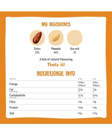 Nakd Peanut Delight Fruit & Nut Bars - Vegan & Gluten Free Snack, 35g x 4 Bars - Buy Online on GoSupps.com