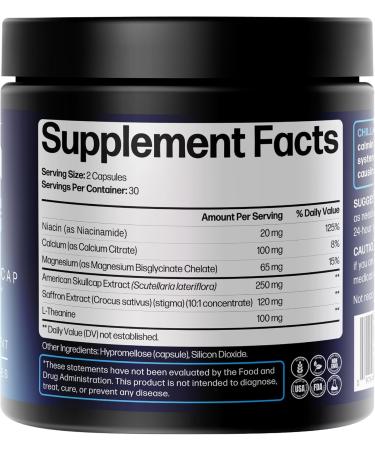 Life Happns Calm & Mood Support for Adults Doctor-Formulated with Saffron, Magnesium, L-Theanine & Skullcap for Stress Relief & Emotional Balance | Non-Drowsy Natural Relaxation Supplement CHILLAX - Buy Online on GoSupps.com