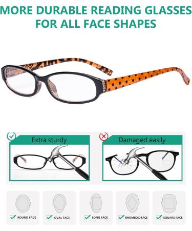 Eyekepper 5 Pack Women's Reading Glasses - Cute Polka Dot Readers +2.25 - Stylish & Comfortable Optics for All Occasions - Buy Online on GoSupps.com