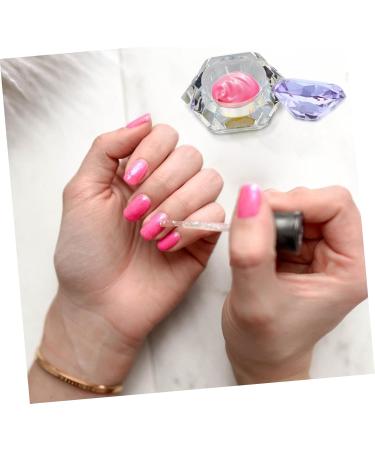 DOITOOL Nail Art Crystal Cup Manicure Glass Jar Empty Sample Jar Glass Paint Jar Nail Acrylic Dish Big Crystal Glass Jars Nails Powder Storage Jar Lipstick Glass Jar Purple Cover Diamond 6.5x8cm Purple - Buy Online on GoSupps.com