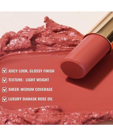 Oulac 2-in-1 Lipstick & Lip Balm - Juicy Hydration for Smooth Shiny Lips | Vegan Apricot Crush (16) - Buy Online on GoSupps.com