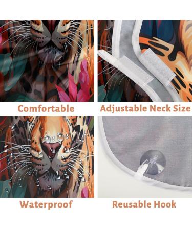 Tiger Flower Beard Bib Apron | Beard Hair Catcher for Men | Perfect Gift for Dad & Husband | Ideal for Father's Day Anniversary & Christmas - Buy Online on GoSupps.com