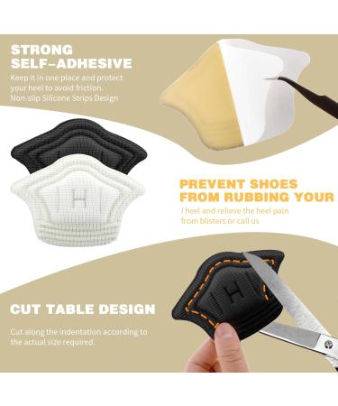 Shop WLLHYF 4 Pairs Self-Adhesive Heel Pads - Anti-Blister Cushion Inserts for Loose Shoes (Black & Apricot) - Universal Fit for Men & Women - Buy Online on GoSupps.com