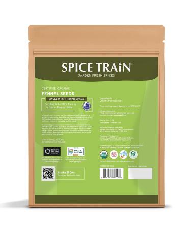 Organic Fennel Seeds (397g/14oz) from Rajasthan, India | USDA Certified | Anti-inflammatory | Ideal for Cooking & Beverages | Resealable Pouch - Buy Online on GoSupps.com