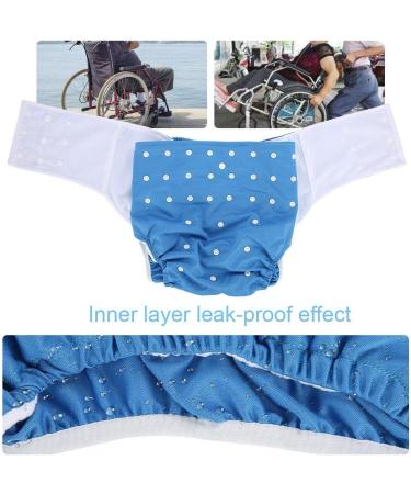Adjustable Washable Adult Diaper Pants - Reusable Cloth Diaper for Incontinence (Dark Blue) - Buy Online on GoSupps.com