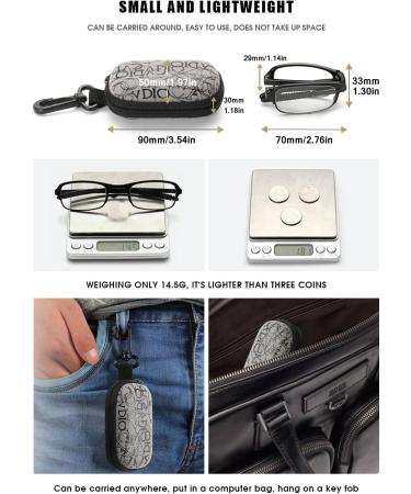 Vevesmundo Foldable Reading Glasses for Men & Women - Compact Diopter Options +1.0 to +4.0 Black Blue Light Filter Ideal for Travel - Buy Online on GoSupps.com