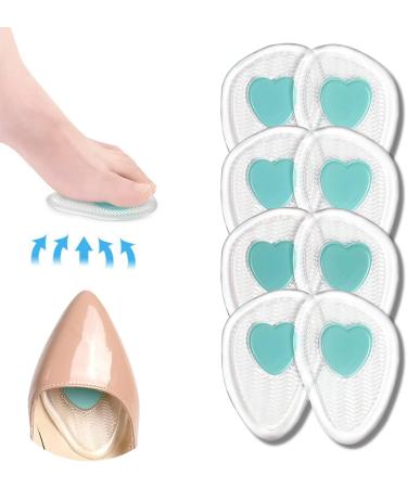 Women's Ball of Foot Cushions (4 Pairs) - Gel Metatarsal Pads for High Heel Inserts - Foot Pain Relief - Buy Online on GoSupps.com
