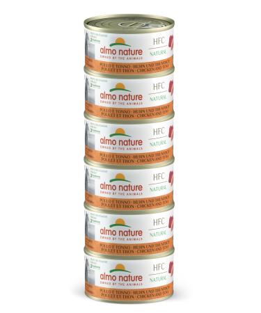 Almo Nature HFC Natural Megapack wet food for cats - Chicken and tuna - (6 cans of 70 g each) Chicken and tuna 70 g (pack of 6) - Buy Online on GoSupps.com