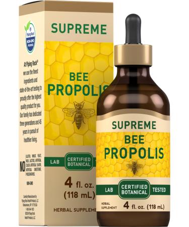 Piping Rock Bee Propolis Extract Tincture | 4 Fl Oz | Certified Botanical Liquid Drops | Non-GMO Gluten Free Supplement