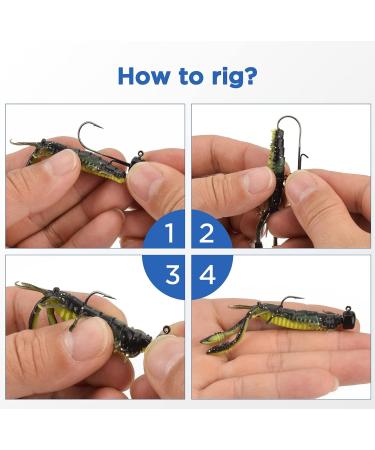 MadBite Ned Rig Jig Hook Kit - Black 1/8 oz Finesse Mushroom Jig Heads for Soft Lures - Buy Online on GoSupps.com