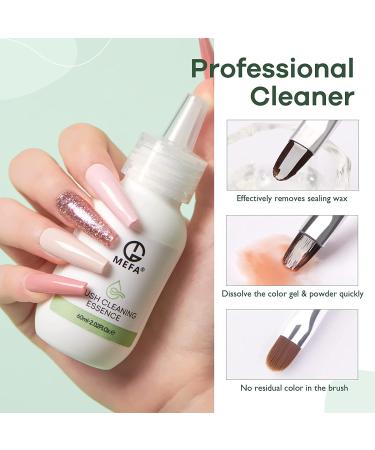 MEFA Nail Brush Cleaner 60ml - Quick-Clean Acrylic Nail Art Brushes Restorer - Preserves and Conditions for Gel Polish and Manicures - Buy Online on GoSupps.com