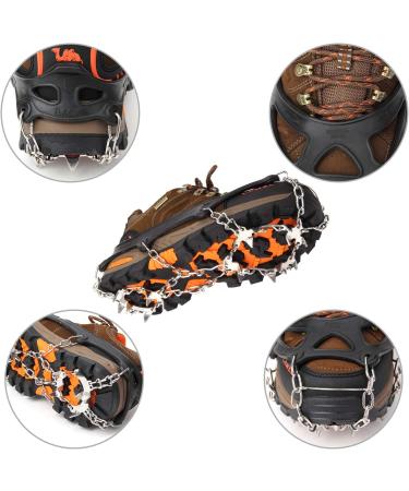 Vdeal Crampons for Boots & Shoes - 19 Stainless Steel Spikes Anti-Slip Winter Shoe Claws for Snow & Ice Gr del Spikes for Hiking & Fishing - Men & Women - Buy Online on GoSupps.com