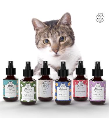 Catly Antibacterial spray Ear Cleaner | Cat ear cleaner and cat ear mite treatment | Camomile oil spray 100ml | Alternative to cat ear drops - Buy Online on GoSupps.com