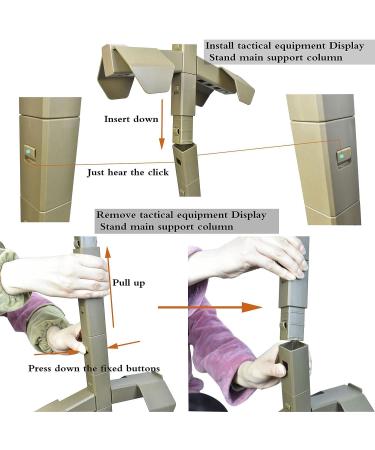JFFCESTORE Tactical Gear Stand | Detachable Helmet Vest Display Organizer - Buy Online on GoSupps.com