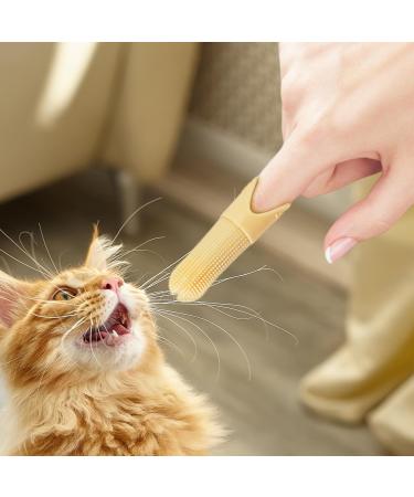 JISADER Pet Oral Care Finger Brush for Dogs and Cats - Gentle Tool Yellow - Buy Online on GoSupps.com