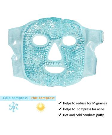 Buy Kuirunx Cooling Gel Facial & Eye Mask - Reusable Hot-Cold Compress for Dark Circles Dry Eyes & Headaches | Fast International Shipping - Buy Online on GoSupps.com