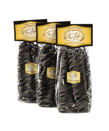 Tealdi black tagliatelle with squid ink from Italy 3 x250 g 3x squid ink