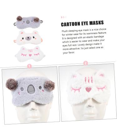 Mobestech 15 Pcs Plush Eye Mask Set | Pink Sleeping Masks Guinea Pig Toys & Silk Scrunchies | Cozy Eye Shades for Women - Buy Online on GoSupps.com