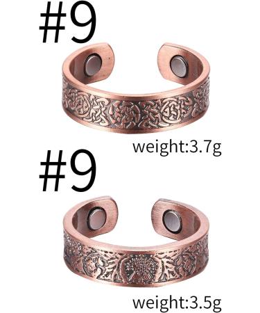 MagEnergy Copper Magnetic Rings for Men - Adjustable Pain Relief Therapy Ring (5pcs) | Copper/D - Buy Online on GoSupps.com