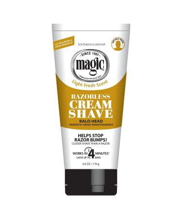SoftSheen-Carson Magic Razorless Shaving Cream for Men, Hair Removal Cream, for Bald Head Maintenance, No Razor Needed, Depilatory Cream Works in 4 Minutes for Coarse Curly Hair, 6 oz Shaving Cream 6 Ounce (Pack of 1) - Buy Online on GoSupps.com