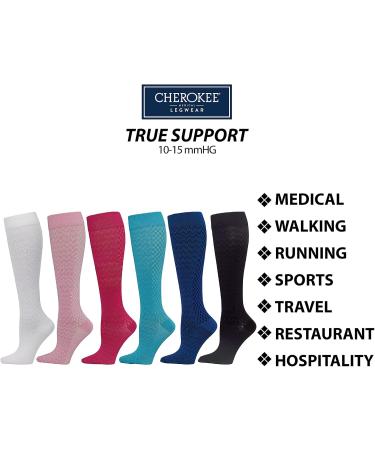 Cherokee Women's True Support Socks - 4 Pairs Graphite Regular Size | International Shipping Available - Buy Online on GoSupps.com