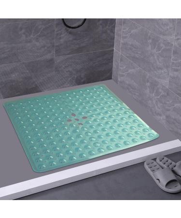 YINENN Square Shower Mat 21x21 with Suction Cups & Drain Holes - Non Slip & Washable - Green - Buy Online on GoSupps.com