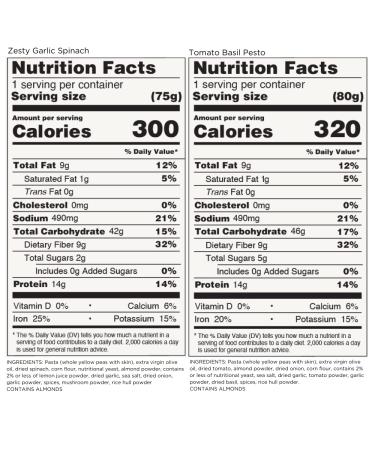 ZENB Yellow Pea Pasta Agile Bowl Variety Pack (6 Pack) - Gluten Free, Non-GMO, Vegan - 13g Protein, 9g Fiber - On the Go Meal - Buy Online on GoSupps.com