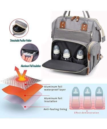Fexkean Diaper Bag - Multifunctional Baby Backpack with Foldable Bed | Large Capacity Travel Diaper Bag in Pink - Buy Online on GoSupps.com