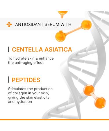 Advanced Vitamin C Serum with Hyaluronic Acid | Anti-Aging Dark Spot & Wrinkle Solution | Hydrating Face Serum with Centella Asiatica & Gotu Kola Extract - Buy Online on GoSupps.com