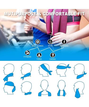 Ailawuu 6 Pack Cooling Towels for Neck and Face Ice Towel Soft Breathable Chilly Towel Microfiber Towel for Camping Workout Sports Yoga Golf Gym Fitness Travel - Buy Online on GoSupps.com
