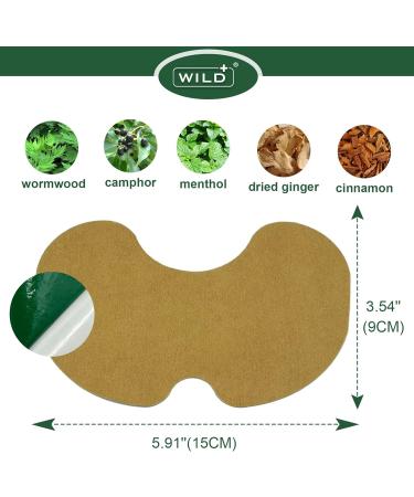 Wild+ Large Max Strength Herbal Heat Knee Pain Relief Patches - 10 PCS - Buy Online on GoSupps.com