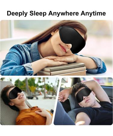 Supregear 3D Contoured Sleep Mask - Comfortable Eye Cover for Men and Women - Perfect for Travel, Naps, and Deep Sleep - 100% Light Blocking - Black - Buy Online on GoSupps.com