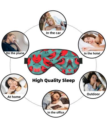 Red Birds Fauna Wild Soft Sleep Eye Mask | Breathable Female Eye Patch for Travel & Relaxation - Shop Internationally - Buy Online on GoSupps.com